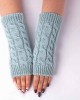 Wool Fingerless Gloves for Women Arm Warmers Knitted Mittens Long Fingerless Thumb Hole Knit Arm Warmers