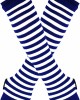 DT DANTIYA Women's Christmas Socks Striped Knitted Knee High Socks Long Arm Warmer Fingerless Gloves Set