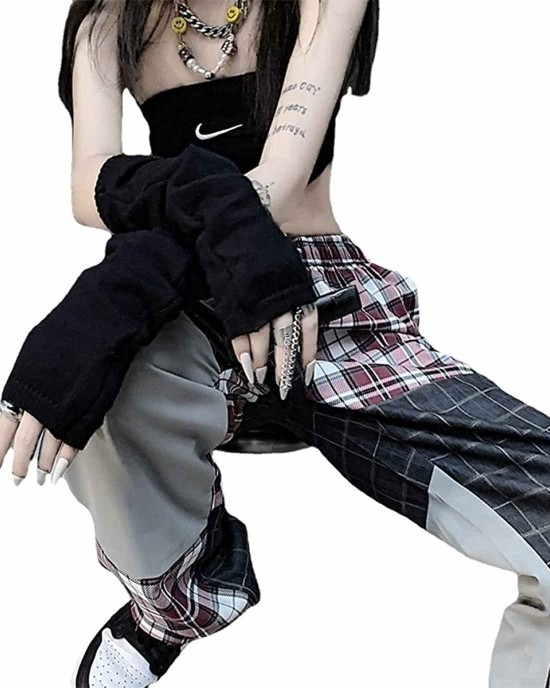 Women Gloves Goth Arm Sleeve Cool Black Moon Cross Printed Hip Hop Arm Warmers