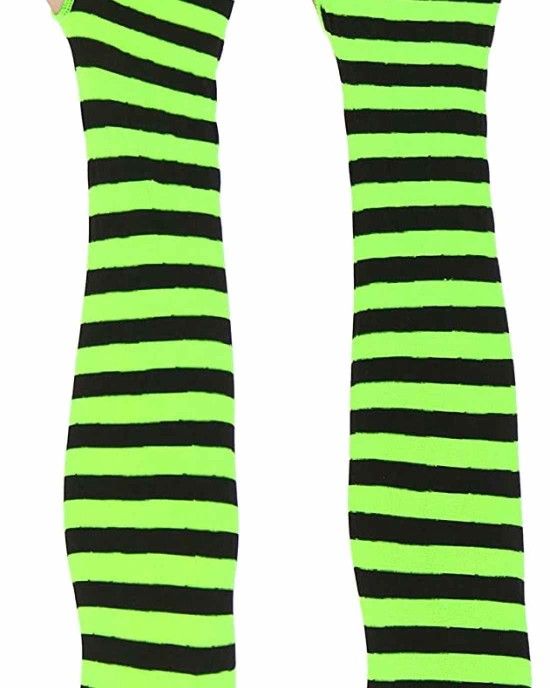 ToBeInStyle Women's Striped 100% Nylon Arm Length Warmers
