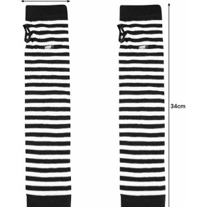 5 Pairs Knit Arm Warmers Thumb Hole for Women Girls, Wrist Fingerless Gloves Long Sleeve Mittens