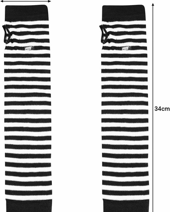 5 Pairs Knit Arm Warmers Thumb Hole for Women Girls, Wrist Fingerless Gloves Long Sleeve Mittens