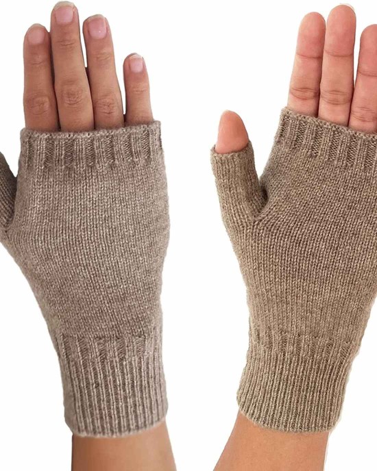 Cashmere Fingerless Gloves for Women, 100% Pure Cashmere Arm Warmers