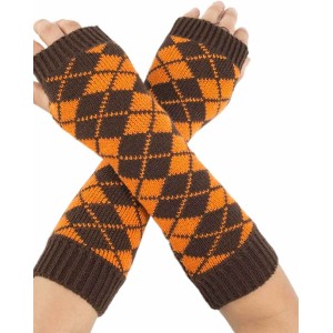 Olbye Winter Gloves Women’s Long Gloves Fingerless Knit Mittens Elbow Length Cold Weather Arm Warmers