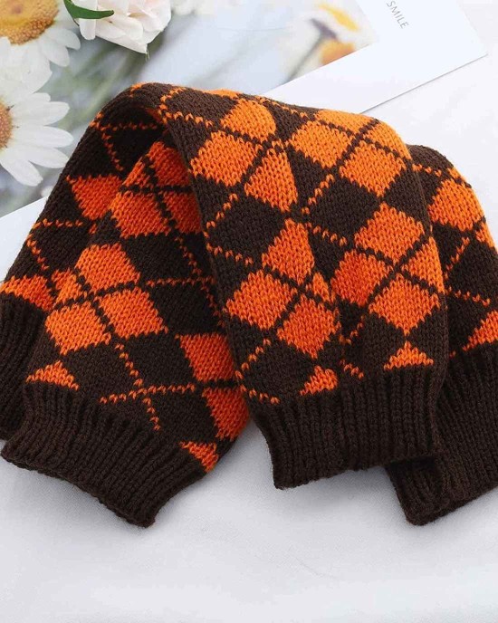 Olbye Winter Gloves Women’s Long Gloves Fingerless Knit Mittens Elbow Length Cold Weather Arm Warmers