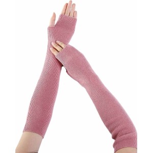 Women's Winter Gloves Fingerless Long Gloves Elbow Length Mittens Knit Gloves Cold Weather Arm Warmers