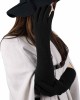 GSG Women Faux Wool Gloves Short Warm Embroidery Knitted Touchscreen Gloves