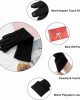 GSG Women Faux Wool Gloves Short Warm Embroidery Knitted Touchscreen Gloves