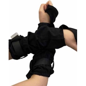 Punk Gothic Function Fingerless Arm Glove Sleeve Cuffs Cool Black Hip Hop Arm Warmers Sun Protective For cycling Costume