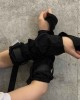 Punk Gothic Function Fingerless Arm Glove Sleeve Cuffs Cool Black Hip Hop Arm Warmers Sun Protective For cycling Costume