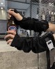 Punk Gothic Function Fingerless Arm Glove Sleeve Cuffs Cool Black Hip Hop Arm Warmers Sun Protective For cycling Costume