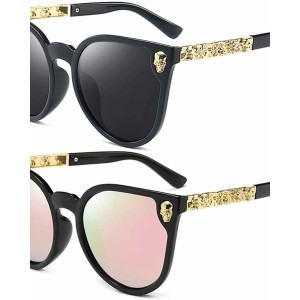 Dollger Rimless Skull Design Cat Eye Sunglasses UV400 Protection