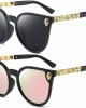 Dollger Rimless Skull Design Cat Eye Sunglasses UV400 Protection