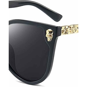 Dollger Rimless Skull Design Cat Eye Sunglasses UV400 Protection