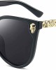 Dollger Rimless Skull Design Cat Eye Sunglasses UV400 Protection
