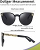 Dollger Rimless Skull Design Cat Eye Sunglasses UV400 Protection