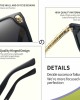 Dollger Rimless Skull Design Cat Eye Sunglasses UV400 Protection