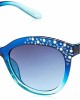 UNIONBAY U284 Sparkling Rhinestone UV Protective Cat Eye Sunglasses. Cool Gifts for Women, 53 mm