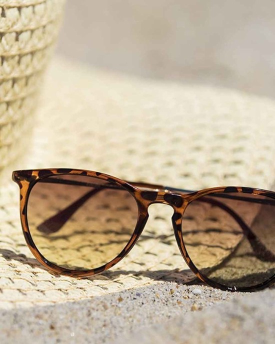 Women's Polarized Sunglasses from EYE LOVE, Designer, 100% UV Block + 5 BONUSES, Brown