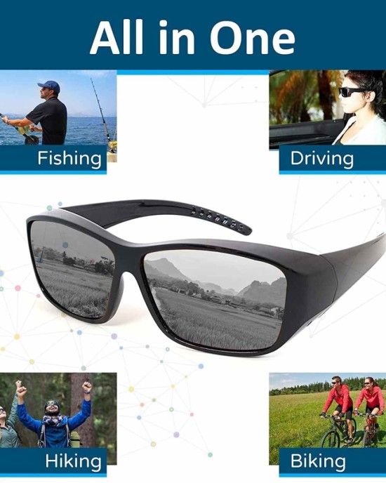 Fit Over SunGlasses With Polarized Lenses To Wear Over Glasses