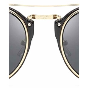 Dollger Double Lens Flip up Clip On Sunglasses Steampunk Style and Round Purple red Glasses for Men Women