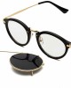 Dollger Double Lens Flip up Clip On Sunglasses Steampunk Style and Round Purple red Glasses for Men Women