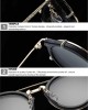Dollger Double Lens Flip up Clip On Sunglasses Steampunk Style and Round Purple red Glasses for Men Women