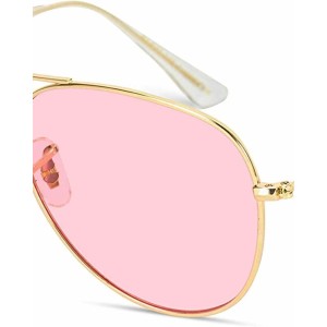 Classic Aviator Style Metal Frame Sunglasses