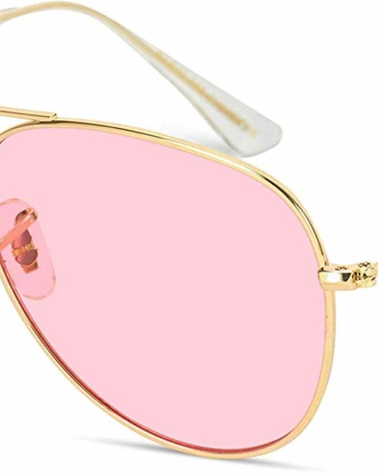 Classic Aviator Style Metal Frame Sunglasses