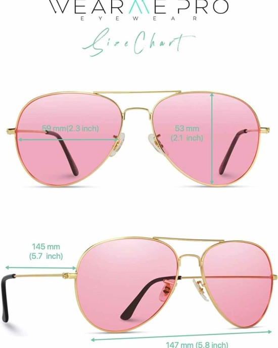 Classic Aviator Style Metal Frame Sunglasses