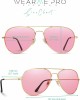 Classic Aviator Style Metal Frame Sunglasses