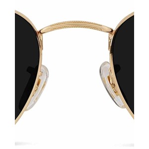 WearMe Pro - Geometric Round Gold Frame Retro Polarized Sunglasses