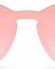 JIM HALO Trendy Rimless Mirrored Sunglasses Reflective Sun Glasses for Women Men