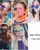 JIM HALO Trendy Rimless Mirrored Sunglasses Reflective Sun Glasses for Women Men