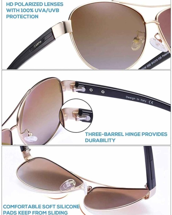 Carfia Polarized Sunglasses for Women UV Protection Sport Outdoor Glasses Ultra-Lightweight Comfort Frame CA3210