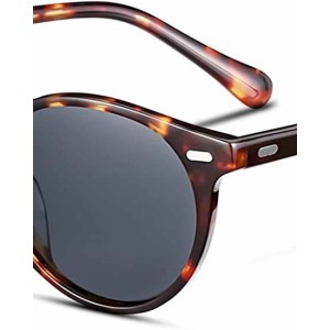 CANYEUX Vintage Round Polarized Sunglasses for Women and Men, 100% UV Protection