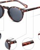 CANYEUX Vintage Round Polarized Sunglasses for Women and Men, 100% UV Protection