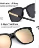 SIPHEW Polarized Sunglasses for Women, Mirrored Sunglasses-Fashion Oversized Eyewear with UV400 Protection