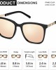 SIPHEW Polarized Sunglasses for Women, Mirrored Sunglasses-Fashion Oversized Eyewear with UV400 Protection
