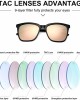 SIPHEW Polarized Sunglasses for Women, Mirrored Sunglasses-Fashion Oversized Eyewear with UV400 Protection
