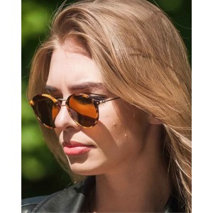Retro Round Sunglasses for Women Men UV400 Polarized Vintage Classic Small Circle Style 49/21/145