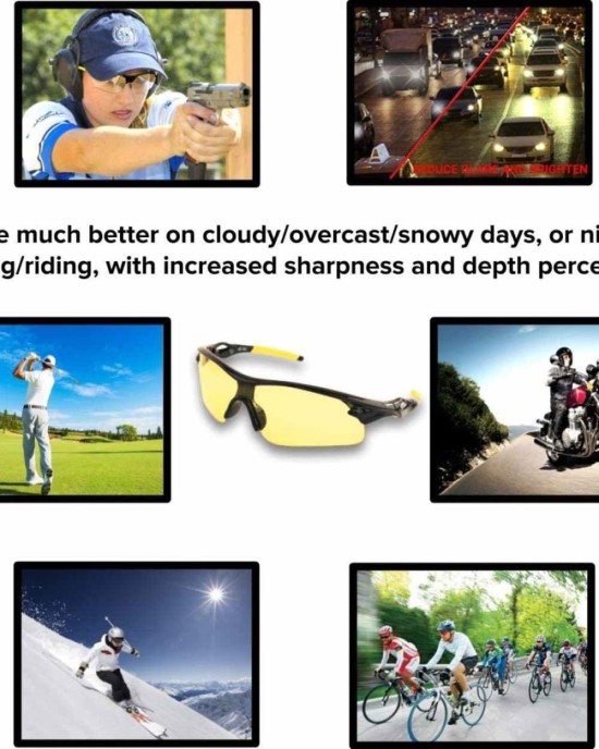 HD High Definition Night Driving Glasses- Anti Glare Polarized Night Vision Reduce Eye Strain Men Women