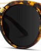 WearMe Pro - Polarized Round Vintage Retro Mirrored Lens Women Metal Frame Sunglasses