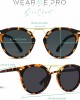WearMe Pro - Polarized Round Vintage Retro Mirrored Lens Women Metal Frame Sunglasses