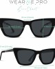 WearMe Pro EXCLUSIVE - Flat Lens Polarized Modern Tip Pointed Women Cat Eye Sunglasses