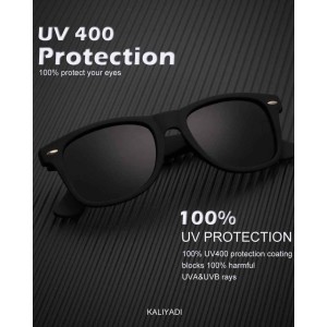 Polarized Sunglasses for Men and Women Matte Finish Sun glasses Color Mirror Lens 100% UV Blocking (3 Pack)