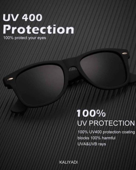 Polarized Sunglasses for Men and Women Matte Finish Sun glasses Color Mirror Lens 100% UV Blocking (3 Pack)
