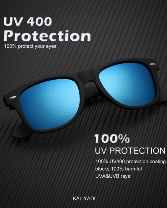 Polarized Sunglasses for Men and Women Matte Finish Sun glasses Color Mirror Lens 100% UV Blocking (3 Pack)
