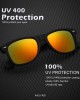 Polarized Sunglasses for Men and Women Matte Finish Sun glasses Color Mirror Lens 100% UV Blocking (3 Pack)