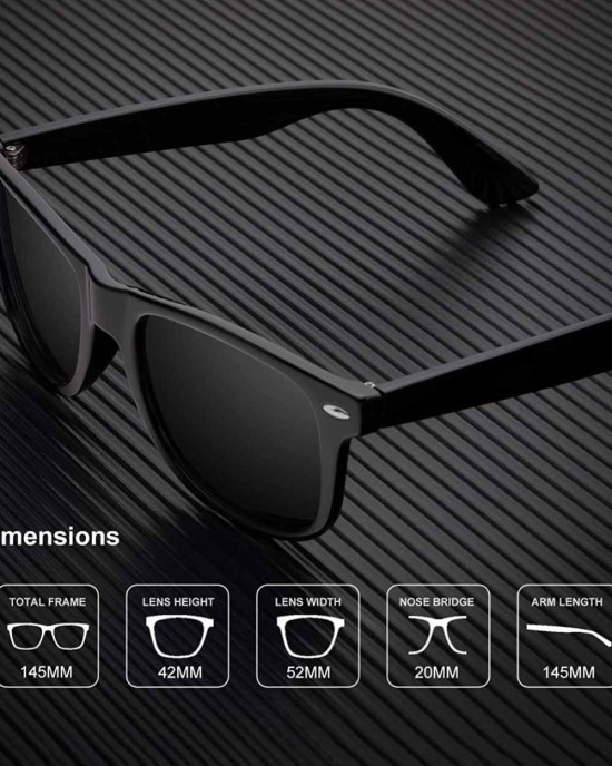 Polarized Sunglasses for Men and Women Matte Finish Sun glasses Color Mirror Lens 100% UV Blocking (3 Pack)